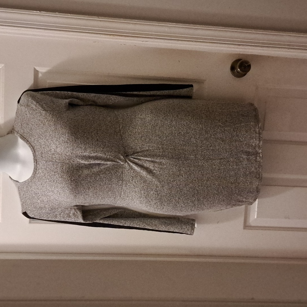 Derek Heart Gray and Black Long Sleeve Dress